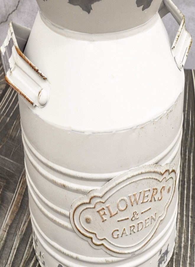 Soyizom Primitive Farmhouse Milk Can Jug Vase/Retro French Style Metal Pitcher Flower Holder/Country Shabby Chic Watering Can Pot Bucket for Living Room, Bedroom, Kitchen Decor - 7.9" H - Image 3